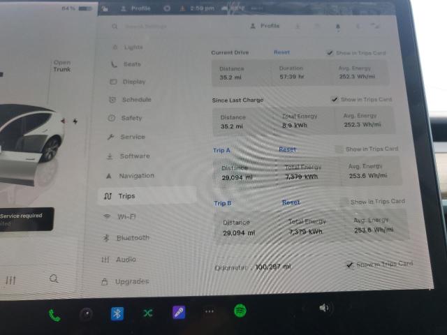 7SAYGDEE2NF379959 - 2022 TESLA MODEL Y თეთრი ფოტო 9