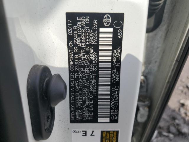 JTDKARFP1H3015339 - 2017 TOYOTA PRIUS PRIM WHITE photo 13