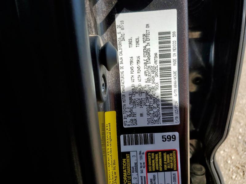 3TMAZ5CNXJM073874 - 2018 TOYOTA TACOMA DOUBLE CAB CHARCOAL photo 12