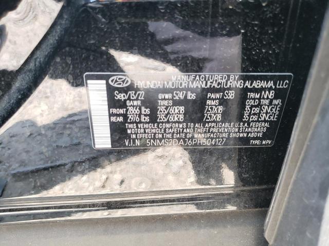 5NMS2DAJ6PH504127 - 2023 HYUNDAI SANTA FE SEL 黑色 照片 14