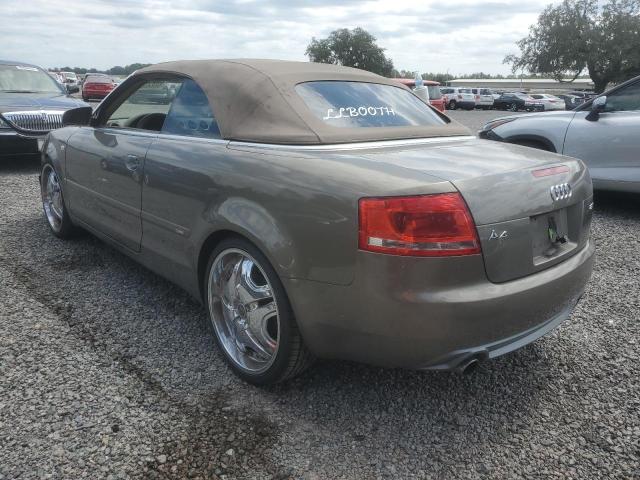 WAUAF48H59K007089 - 2009 AUDI A4 2.0T CABRIOLET GRAY photo 2