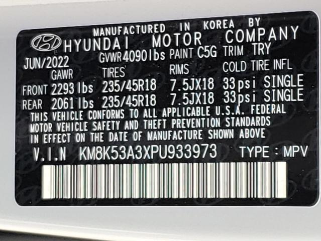 KM8K53A3XPU933973 - 2023 HYUNDAI KONA LIMITED GRAY photo 13