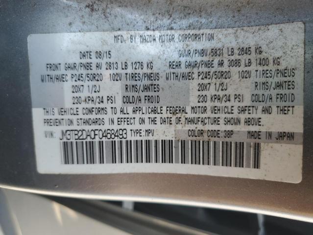 JM3TB2DA0F0468493 - 2015 MAZDA CX-9 GRAND TOURING SILVER photo 13