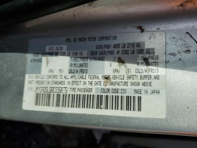 JM1CR29L990339879 - 2009 MAZDA MAZDA5 SILVER photo 12