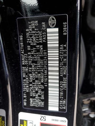 4T1G11AK3PU824381 - 2023 TOYOTA CAMRY SE NIGHT SHADE BLACK photo 13