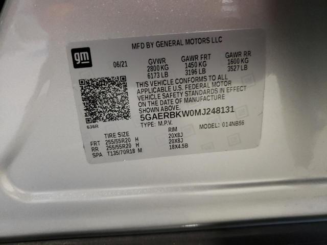 5GAERBKW0MJ248131 - 2021 BUICK ENCLAVE ESSENCE Gümüş foto 13