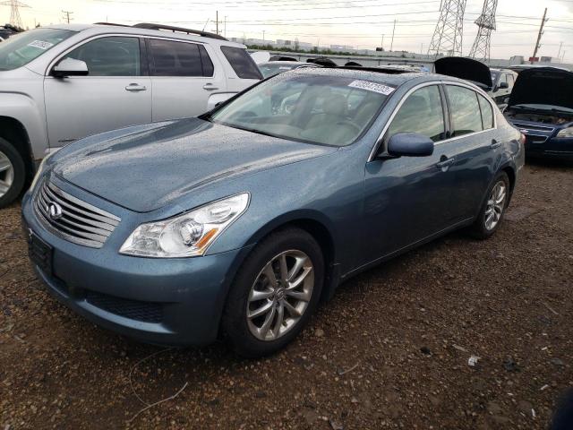 JNKBV61FX8M264393 - 2008 INFINITI G35 BLUE photo 1