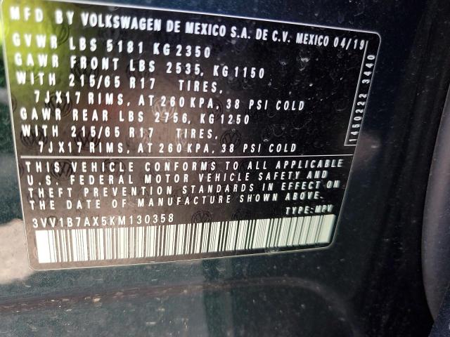3VV1B7AX5KM130358 - 2019 VOLKSWAGEN TIGUAN S Yaşıl foto 14