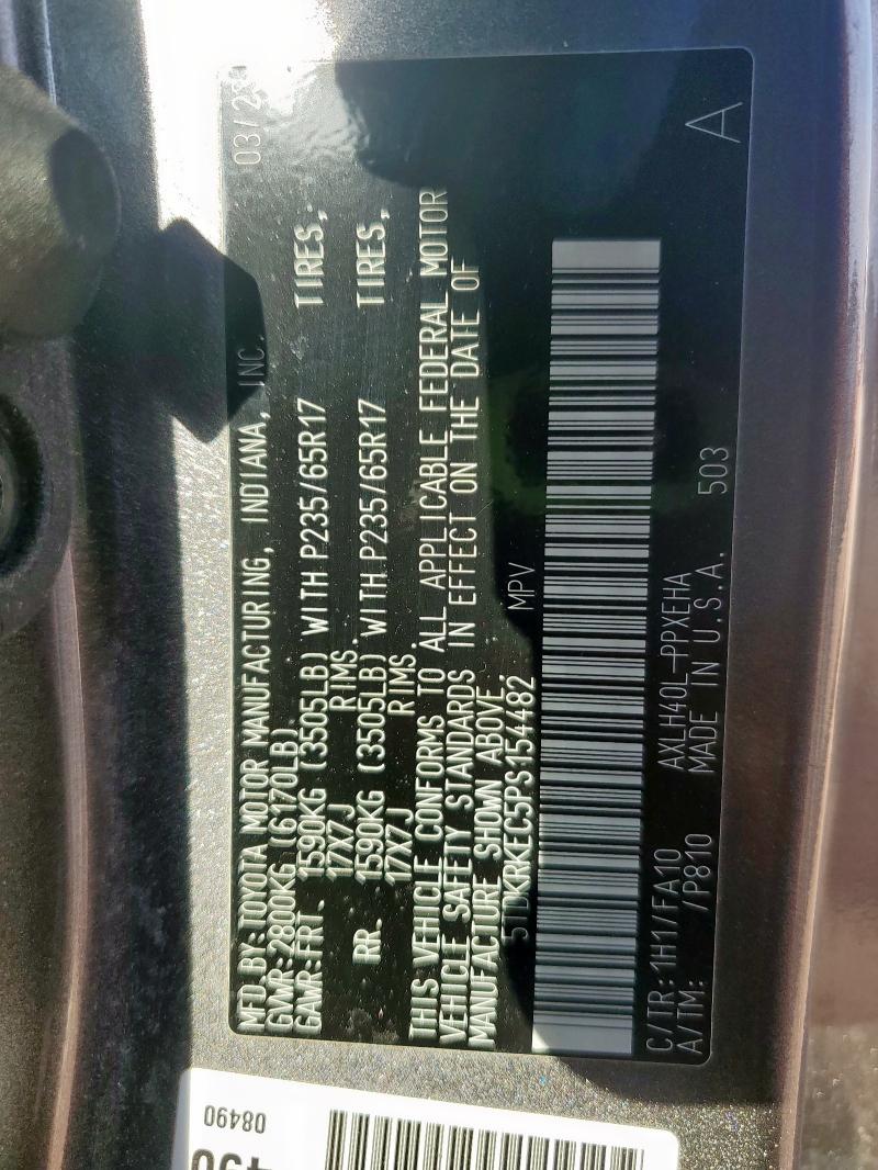 5TDKRKEC5PS154482 - 2023 TOYOTA SIENNA LE 灰色 照片 13