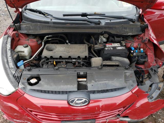 KM8JUCAC4AU022348 - 2010 HYUNDAI TUCSON GLS RED photo 12