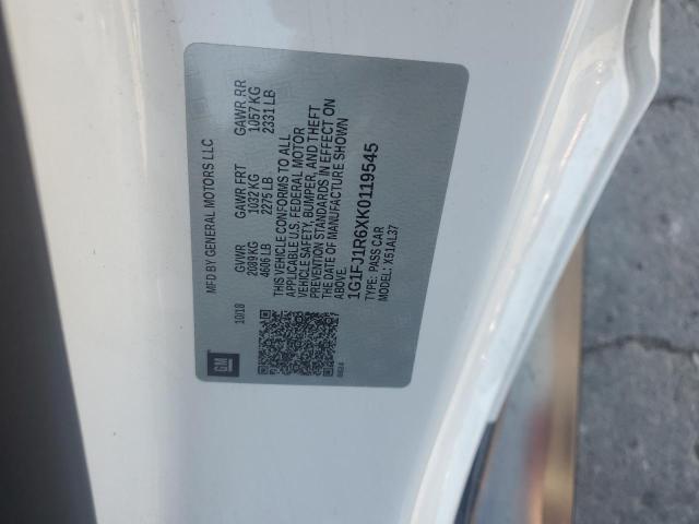 1G1FJ1R6XK0119545 - 2019 CHEVROLET CAMARO ZL1 白色 照片 12