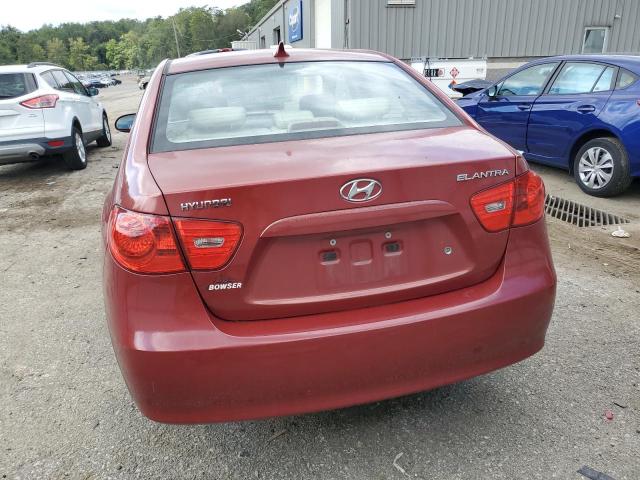 KMHDU46D99U814950 - 2009 HYUNDAI ELANTRA GLS BURGUNDY photo 6