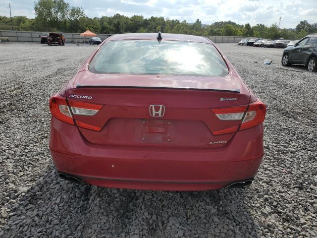 1HGCV1F35MA081990 - 2021 HONDA ACCORD SPORT RED photo 6