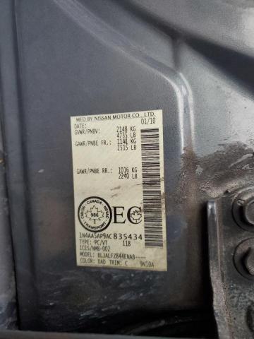 1N4AA5AP9AC835434 - 2010 NISSAN MAXIMA S GRAY photo 13