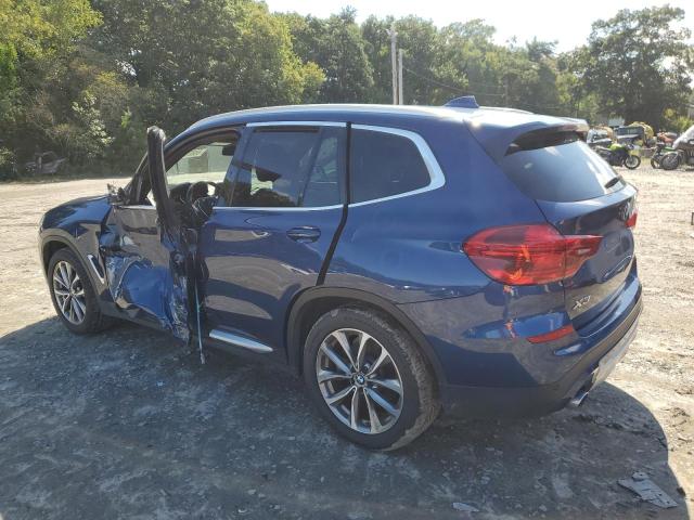 5UXTR9C56KLD92256 - 2019 BMW X3 XDRIVE30I BLUE photo 2