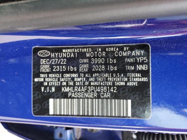 KMHLR4AF3PU498142 - 2023 HYUNDAI ELANTRA N LINE BLUE photo 12