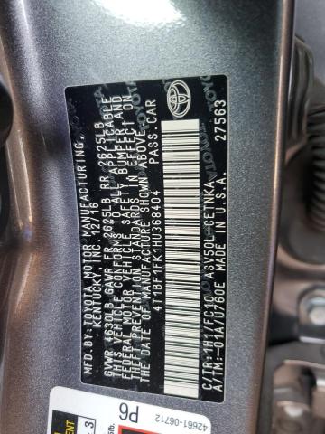 4T1BF1FK1HU368404 - 2017 TOYOTA CAMRY LE Boz foto 12