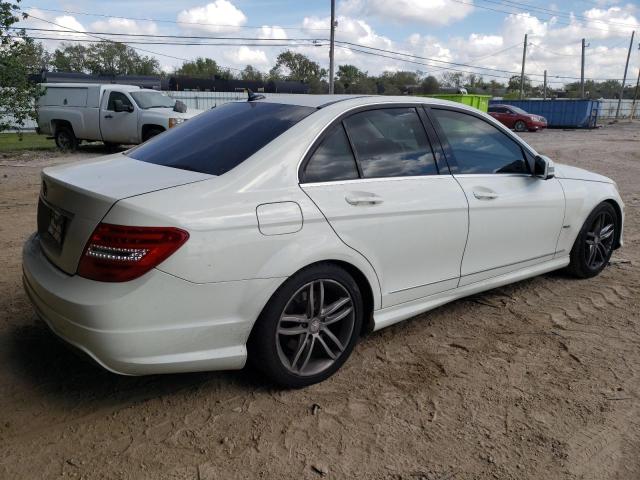 WDDGF4HBXCR223839 - 2012 MERCEDES-BENZ C 250 WHITE photo 3