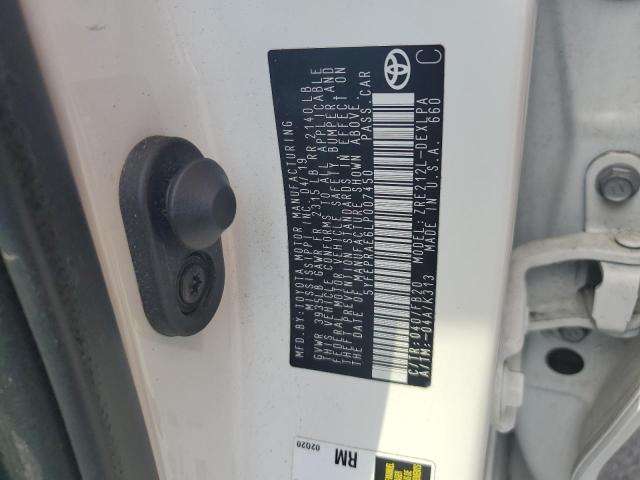 5YFEPRAE6LP007450 - 2020 TOYOTA COROLLA LE Weiß Foto 13