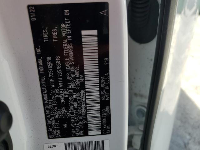 5TDBZRBH6NS566996 - 2022 TOYOTA HIGHLANDER L Ağ foto 13