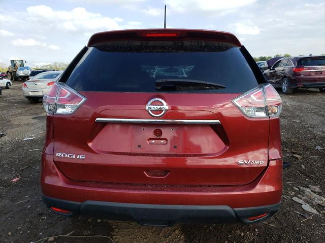 5N1AT2MM8GC774148 - 2016 NISSAN ROGUE S RED photo 6