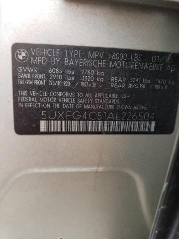 5UXFG4C51AL226504 - 2010 BMW X6 XDRIVE35I BLACK photo 13