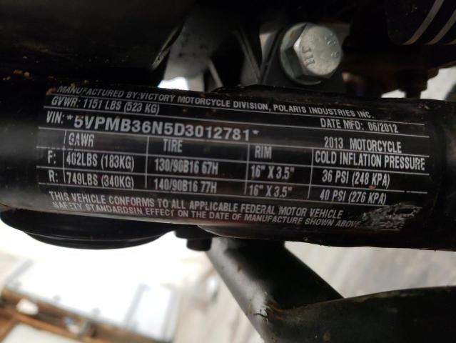 5VPMB36N5D3012781 - 2013 VICTORY MOTORCYCLES JUDGE Қызғылт сары фото 10