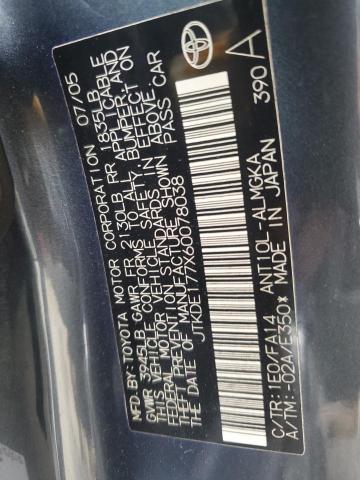 JTKDE177X60078038 - 2006 TOYOTA SCION TC 石墨色 照片 12