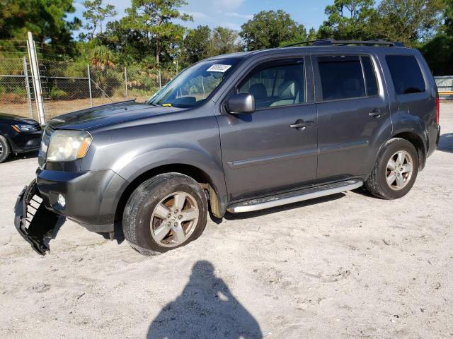 5FNYF4H74BB037616 - 2011 HONDA PILOT EXLN GRAY photo 1