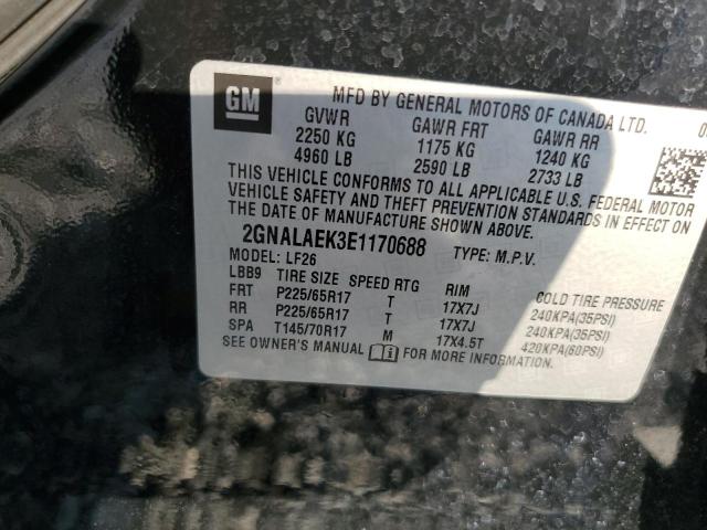 2GNALAEK3E1170688 - 2014 CHEVROLET EQUINOX LS 黑色 照片 14