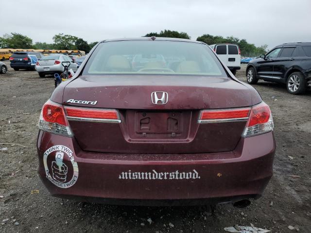 1HGCP2F80CA039253 - 2012 HONDA ACCORD EXL ბურგუნდია ფოტო 6