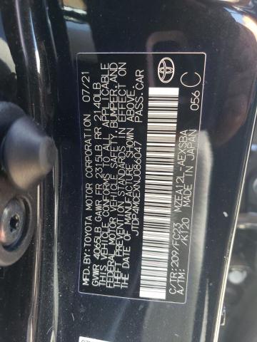 JTDP4MCEXNJ086047 - 2022 TOYOTA COROLLA SE BLACK photo 12