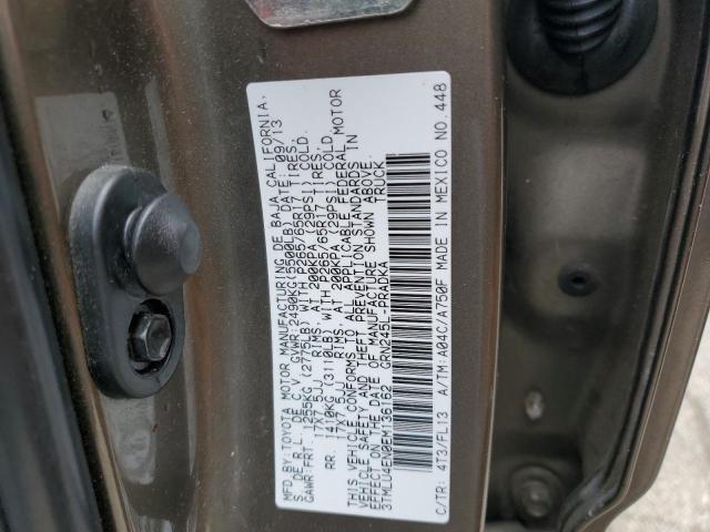 3TMLU4EN0EM136162 - 2014 TOYOTA TACOMA DOUBLE CAB BROWN photo 12