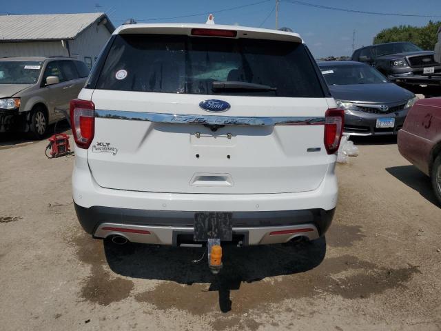 1FM5K8DH6HGA86136 - 2017 FORD EXPLORER XLT WHITE photo 6