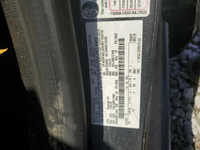 3FADP4EJXKM110419 - 2019 FORD FIESTA SE 灰色 照片 12