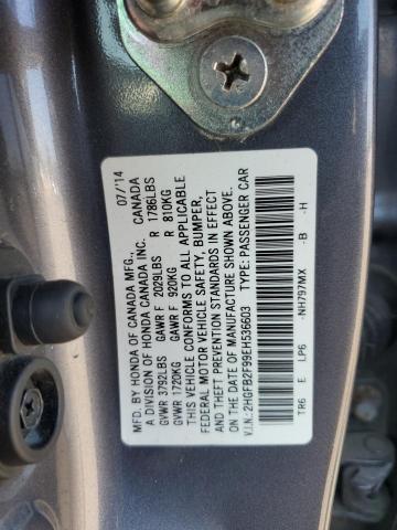 2HGFB2F99EH536603 - 2014 HONDA CIVIC EXL GRAY photo 13