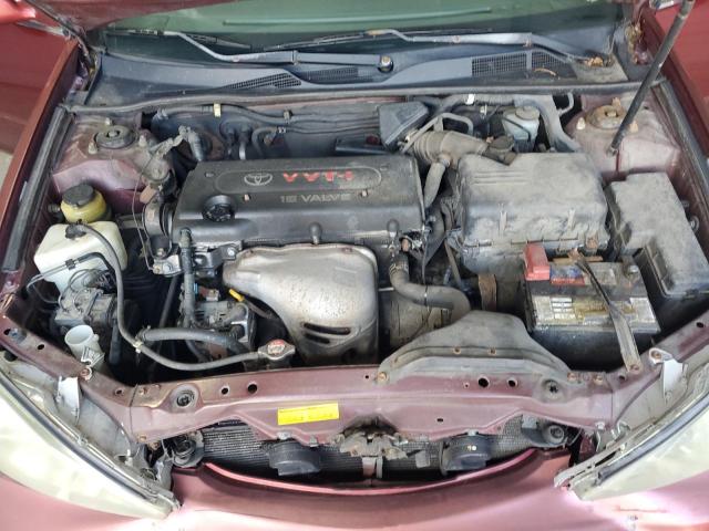 4T1BE32K22U564847 - 2002 TOYOTA CAMRY LE BURGUNDY photo 11