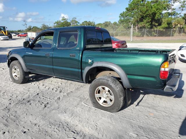 5TEGN92N42Z050772 - 2002 TOYOTA TACOMA DOUBLE CAB PRERUNNER GREEN photo 2