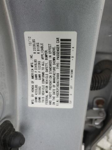 1HGCR2F36DA078686 - 2013 HONDA ACCORD LX SILVER photo 12