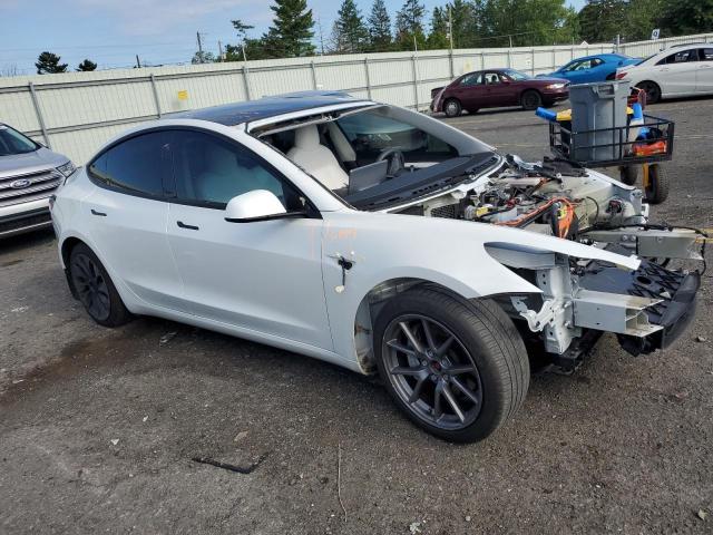 5YJ3E1EB1NF272211 - 2022 TESLA MODEL 3 白色 照片 4