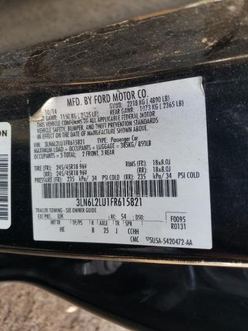 3LN6L2LU1FR615821 - 2015 LINCOLN MKZ HYBRID BLACK photo 10