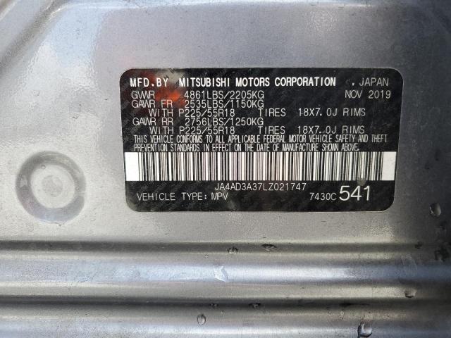 JA4AD3A37LZ021747 - 2020 MITSUBISHI OUTLANDER SE Boz foto 13