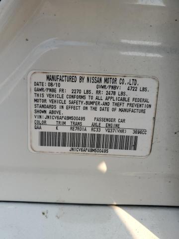 JN1CV6AP4BM500495 - 2011 INFINITI G37 BASE WHITE photo 12
