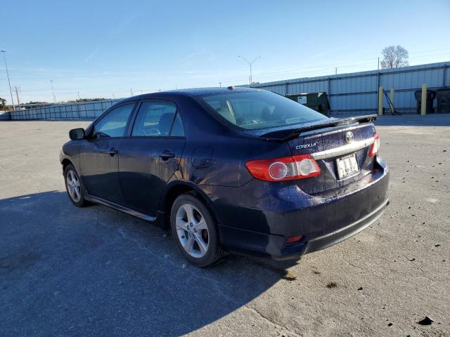 5YFBU4EE2CP070411 - 2012 TOYOTA COROLLA BASE BLUE photo 2