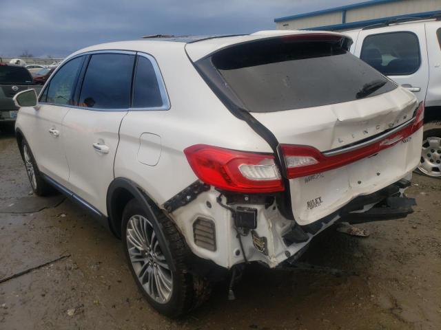 2LMTJ8LR9GBL89653 - 2016 LINCOLN MKX RESERVE თეთრი ფოტო 2