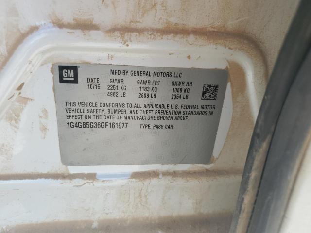 1G4GB5G36GF161977 - 2016 BUICK LACROSSE 白色 照片 12