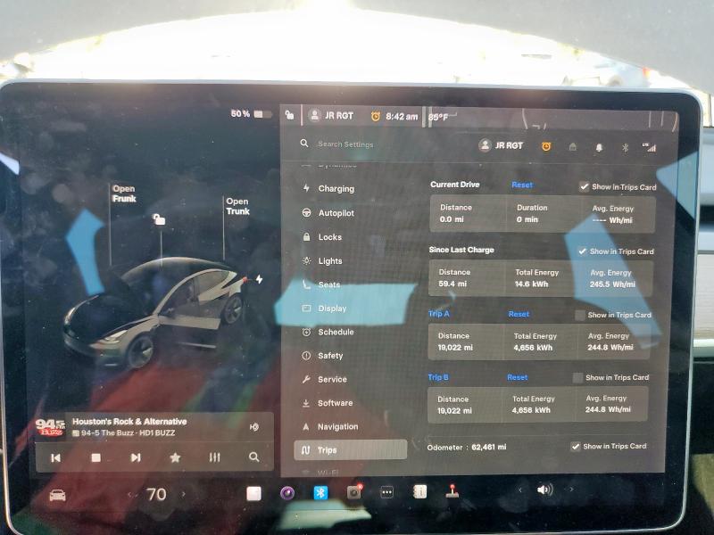 5YJ3E1EA4MF991118 - 2021 TESLA MODEL 3 Schwarz Foto 9