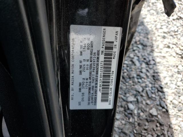 JM1BK32F891228373 - 2009 MAZDA 3 I BLACK photo 12