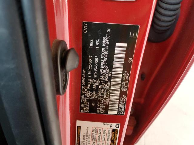 JTEBU5JR4H5475040 - 2017 TOYOTA 4RUNNER SR5/SR5 PREMIUM 红色 照片 12