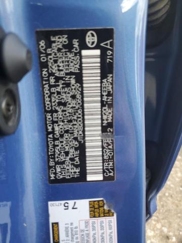 JTDKB20U067068929 - 2006 TOYOTA PRIUS ლურჯი ფოტო 12